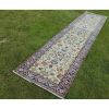 Contemporary Turkish Hallway Runner Rug With Mid Century | Rugs by Vintage Pillows Store. Item made of cotton with fiber