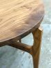 Modern Round Side Table – Solid Wood Accent or End Table, Sculptural Pedestal Table, Handcrafted, Made in USA | Tables by Marco Bogazzi