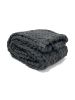 Chunky knit blanket graphite | Linens & Bedding by Anzy Home. Item made of fiber