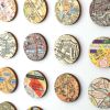 One Hundred and Fifty London Map Dots with Gold Leaf | Collage in Paintings by Amelia Coward