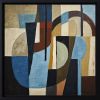 Blue convergence - abstrait geometrique | Decorative Objects by Sophie DUMONT.