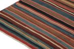 Vintage Turkish Kilim Runner rug in Polychromatic Stripes | Area Rug in Rugs by Rug and Kilim