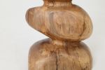 Still Stand Abstract Wood Sculpture, Chainsaw Carved, Walnut | Sculptures by Logniture
