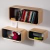 Handcrafted Pine Floating Shelf: Mid-Century Modern Bentwood | Shelving in Storage by Spacecraft Furnishing