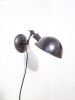 Bedside Reading Wall Light, Matte Black, Adjustable Art | Sconces by Retro Steam Works. Item made of fabric with brass works with mid century modern style