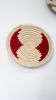 Amara Handmade Round Red Woven Basket, Natural Gras | Decorative Bowl in Decorative Objects by Amara