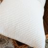 Off-White Cotton Cable Matelassé Pillow 20x36 | Pillows by Vantage Design