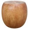 Haussmann® Mango Wood Pouf Table 20 in DIA x 18 in | Stool in Chairs by Haussmann®