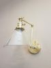 Swing Arm Adjustable Wall Light - Glass Cone Shade | Sconces by Retro Steam Works. Item made of metal with glass works with industrial style