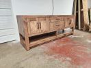 Model #1082 - Custom Double Sink Bathroom Vanity | Countertop in Furniture by Limitless Woodworking. Item made of maple wood compatible with mid century modern and contemporary style