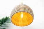 Boho Light Fixture - African Basket Light - Model No. 3038 | Sconces by Peared Creation. Item made of brass