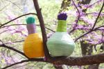 colorblock ostrich vase marigold | Vases & Vessels by Charlie Sprout. Item composed of fiber