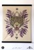 Jaguar w/ Marigold Leaves • Large Fabric Textile Wall Decor | Tapestry in Wall Hangings by Sean Martorana. Item composed of cotton