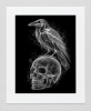 EXPOSED HALLOWEEN — RAVEN ON SKULL | Decorative Objects by Exposedart