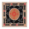 Suzani Boho Tablecloth- Mandarin Red Embrodiery Suzani Blank | Linens & Bedding by Vintage Pillows Store. Item made of cotton