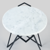 Saturno - Carrara marble side table | Tables by DFdesignLab - Nicola Di Froscia. Item made of metal with marble works with minimalism & contemporary style