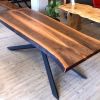 Custom Wood Dining Table | Tables by Ironscustomwood. Item composed of walnut and metal