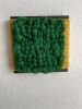 Woven Tile- Fluff- Green and Mustard | Wall Sculpture in Wall Hangings by Mpwovenn Fiber Art by Mindy Pantuso