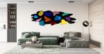 Oversized Multicolor Wall Art / Mirrored Acrylic Art/ Wall A | Ornament in Decorative Objects by uniQstiQ. Item made of synthetic