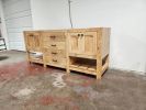MODEL 1104 - Custom Double Sink Vanity | Countertop in Furniture by Limitless Woodworking. Item made of maple wood works with mid century modern & contemporary style