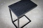 Black Industrial C-table | Side Table in Tables by Hazel Oak Farms. Item composed of wood and steel