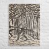 Canvas Print - The Scavenger - Figurative Monochrome Warrior | Work by Eman's Gallery