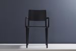 "Evo" CE7. Ebonized, Natural Leather | Dining Chair in Chairs by SIMONINI. Item composed of wood
