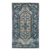 Hand Knotted Turkish Oushak Carpet with Muted 'Washed | Small Rug in Rugs by Vintage Pillows Store. Item made of cotton with fiber