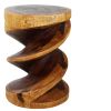 Haussmann® Wood Spiral Zig Zag End Table 15 D x 20 inch High | Tables by Haussmann®