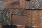 Cube Triptych artwork: Geomtric wood wall art | Wall Sculpture in Wall Hangings by Craig Forget. Item composed of wood compatible with mid century modern and contemporary style