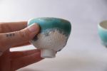 Reef Turquoise porcelain ceremonial cup, minimal nordic | Drinkware by Laima Ceramics. Item made of ceramic compatible with minimalism and contemporary style