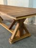 Handmade Outdoor Dining Table, Trestle Farmhouse Style Table, made in USA | Tables by Marco Bogazzi