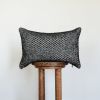 Woven Black Dots with White Lumbar Pillow 13x20 | Pillows by Vantage Design