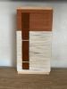 Woven Tile - String Theory- Suede and Beige #2 | Wall Sculpture in Wall Hangings by Mpwovenn Fiber Art by Mindy Pantuso