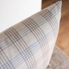 Grey and Blue Plaid Wool Pillow 20x20 | Pillows by Vantage Design