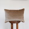 Beige Corduroy Inspired Mohair Lumbar Pillow 14x20 | Pillows by Vantage Design
