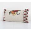 Embroided Turkish Kilim Pillow Cover, Aubusson Vase Design K | Cushion in Pillows by Vintage Pillows Store