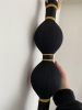 Black & Gold Macrame Wall Hanging Set – Modern Bohemian Tapestry | Wall Hangings by RavaTapestryArt