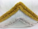Fringe woven pillow // mustard tassel pillow // woven fringe | Pillows by velvet + linen