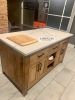 Model #1062 - Custom Kitchen Island | Countertop in Furniture by Limitless Woodworking. Item made of maple wood compatible with mid century modern and contemporary style