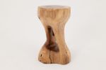 Walnut Solid Wood Sculptural Side Table, Original Contemporary Design | Tables by Logniture