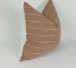 hmong pillow. tan woven cotton pillow. tan striped pillow. | Pillows by Velvet Fringe