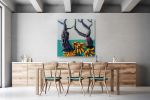 "Two trees and their flowers." | Mixed Media in Paintings by Natasha Kanevski. Item compatible with minimalism and contemporary style