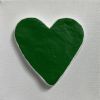Green Heart 4" x 4" | Mixed Media in Paintings by Emeline Tate. Item made of canvas & synthetic