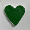 Green Heart 4" x 4" | Mixed Media in Paintings by Emeline Tate. Item made of canvas & synthetic