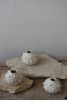 Spikes White Round Ceramic Vase I | Vases & Vessels by OWO Ceramics. Item made of ceramic