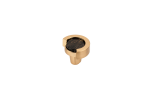 Astratto Gold Dust Round Knob with Satin Brass Finish | Hardware by Windborne Studios. Item made of brass