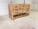 Model #1041 - Custom Single Sink Vanity | Countertop in Furniture by Limitless Woodworking. Item composed of maple wood in mid century modern or contemporary style