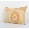 Uzbek Faded Beige Suzani Cushion Cover, Suzani Pillow Case M | Pillows by Vintage Pillows Store