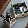 Pen/Pencil Desk Organizer Merino Wool Felt Chalkline Charcoa | Decorative Box in Decorative Objects by Lorraine Tuson